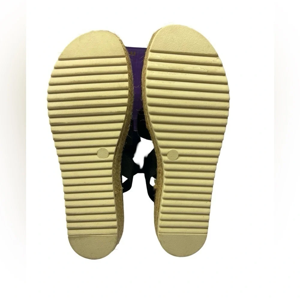 Worn Once Madden Girl Black Crispp Espadrille Slip on Sandal Size 11 comes w/box